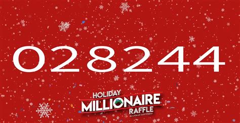 Christmas Millionaire Raffle 2023 .